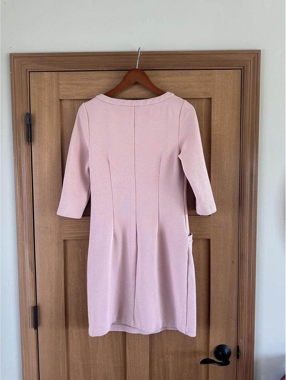 Boden Jasmine Ottoman Sheath Dress Ribbed Rose Pink 3/4 Sleeve Women’s size 6R - Picture 6 of 12